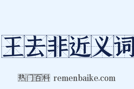 王去非近义词是什么意思的图片